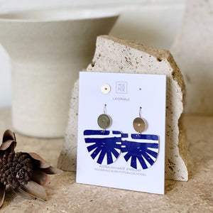 Ellenika Stacked Organic Bell Drop Earrings