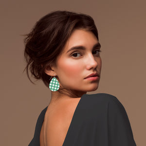Gingham Emerald Duo Iconic Tear Pack Earrings