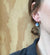 Trio Striped Mini Circle Drop Earrings