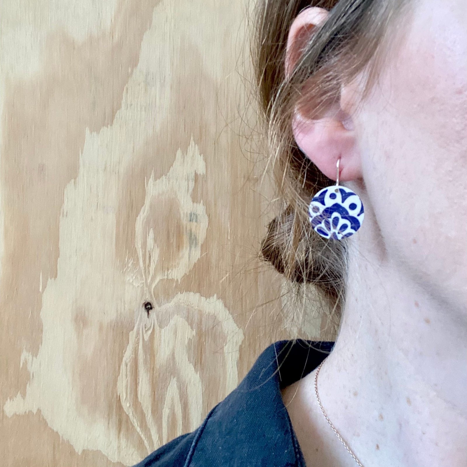 Grecian Circle Drop Earrings