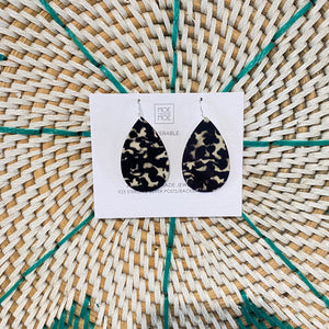 Tort Shell Medium Tear Drop Earrings
