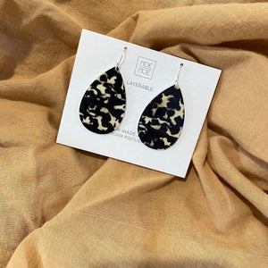 Tort Shell Medium Tear Drop Earrings