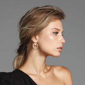 Kirsten Katz Blossom Small Outline Circle Drop Earrings