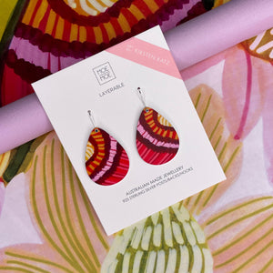 Kirsten Katz Blossom Iconic Tear Drop Earrings