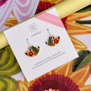 Kirsten Katz Sunflower Mini Pagoda Drop Earrings