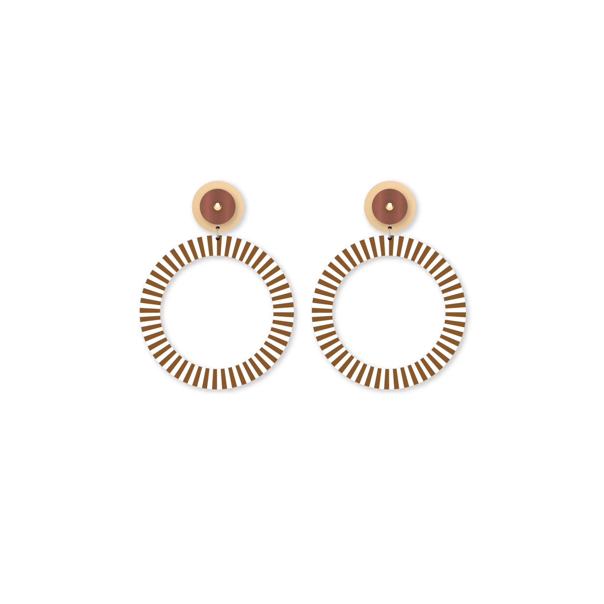 Gold earrings circle deals design