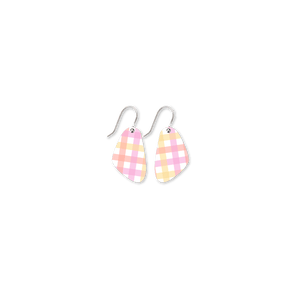 Fairy Floss Gingham Pippi Drop Earrings