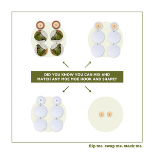 Kiasmin Layered Tria Circle Stud Earrings