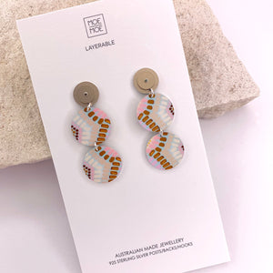 Natalie By Natalie Jade Layered Tria Circle Stud Earrings