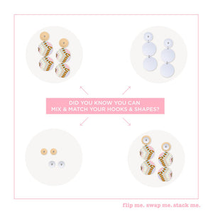 Natalie By Natalie Jade Layered Tria Circle Stud Earrings