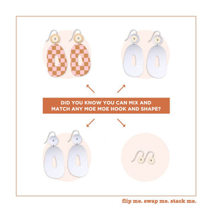 Playful Hues Organic Oval Drop Earrings