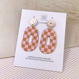 Playful Hues Organic Oval Drop Earrings