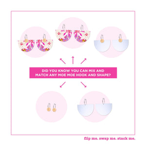Kelsie Rose Power Pink Layered Classic Bell Hoop Earrings