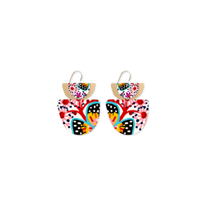 Miss Moresby Fiesta Layered Double Bell Drop Earrings