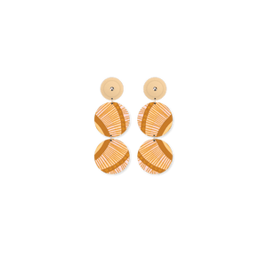 Natalie Jade Layered Tria Circle Stud Earrings