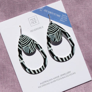 Josie Kunoth Petyarre Layered Tear Outline Drop Earrings