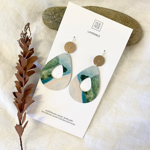 Kiasmin Small Avo Circle Drop Earrings