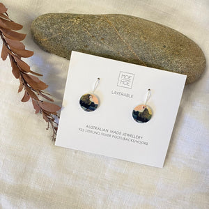 Kiasmin Small Circle Drop Earrings