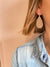 Brown Speckled Medium Tear Drop Earrings