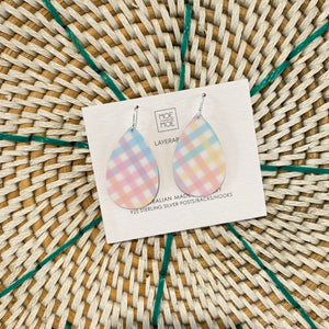 Rainbow Pastel Medium Tear Drop Earrings