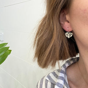 Ivory Tort Mini Heart Drop Earrings