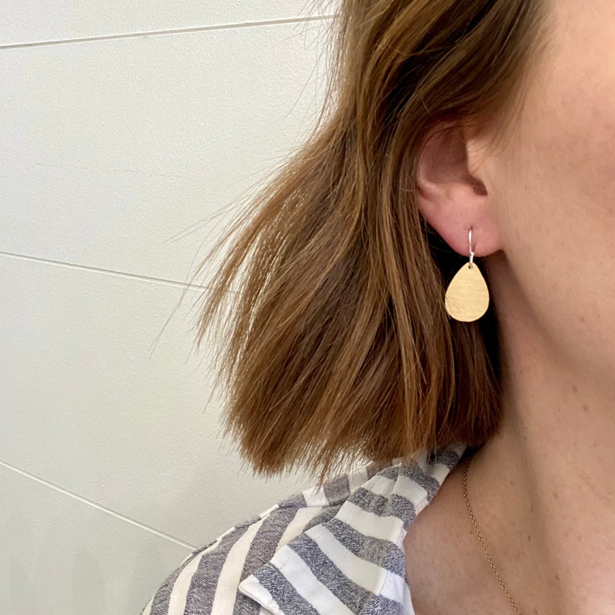 Gold Mini Rounded Tear Drop Earrings
