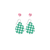 Gingham Emerald Duo Iconic Tear Pack Earrings