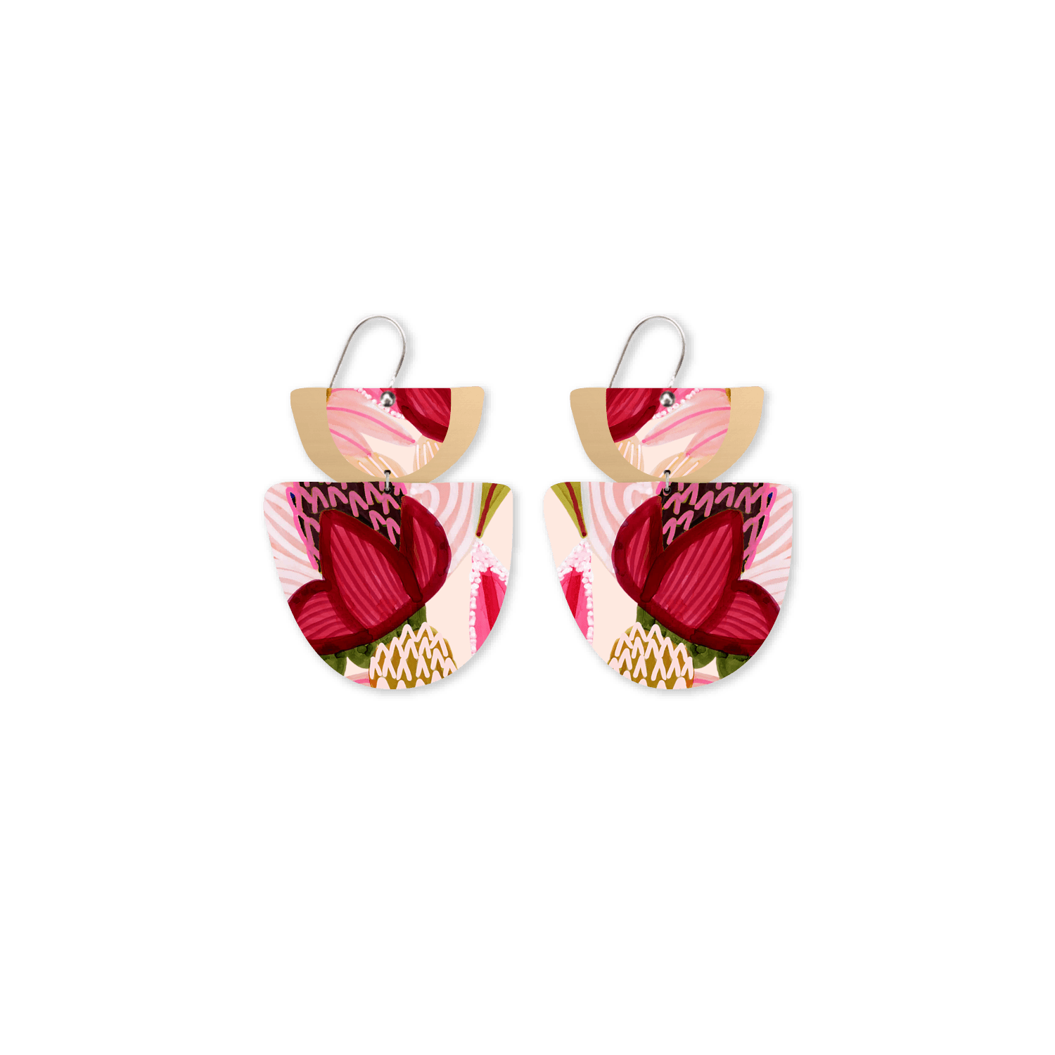 Kirsten Katz Banksia Layered Double Bell Drop Earrings