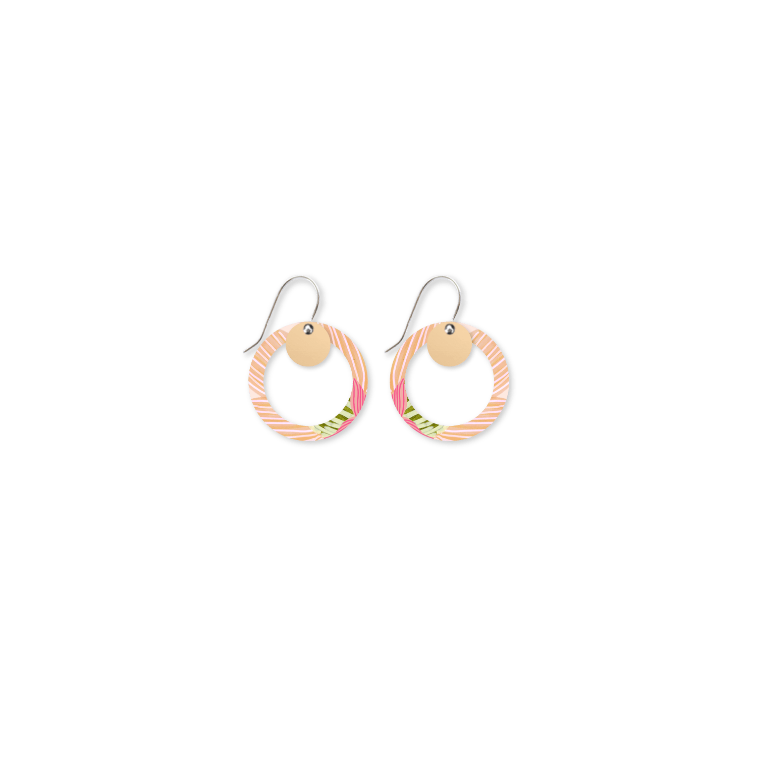 Kirsten Katz Blossom Small Outline Circle Drop Earrings