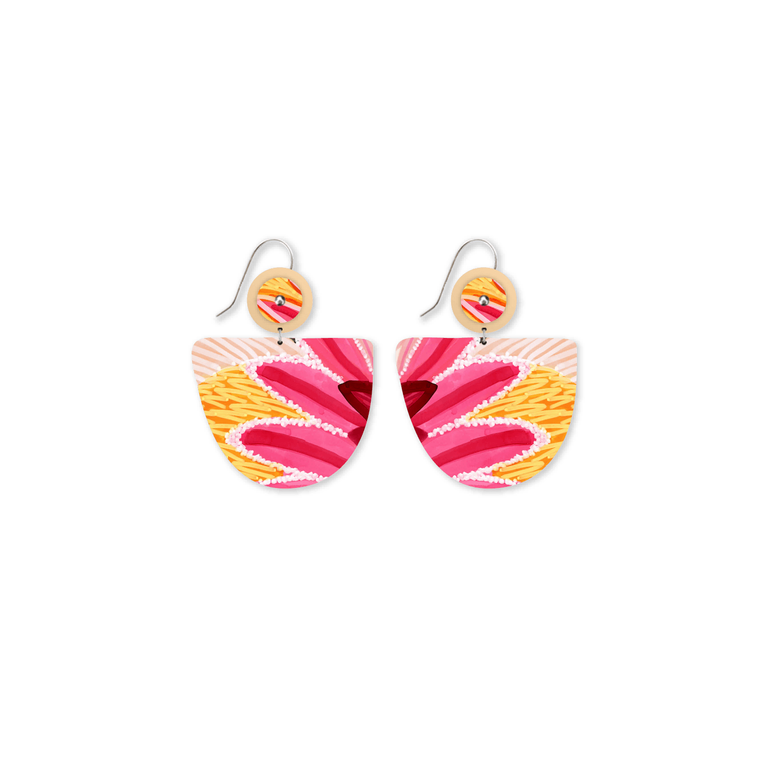 Kirsten Katz Flora Organic Bell Circles Drop Earrings