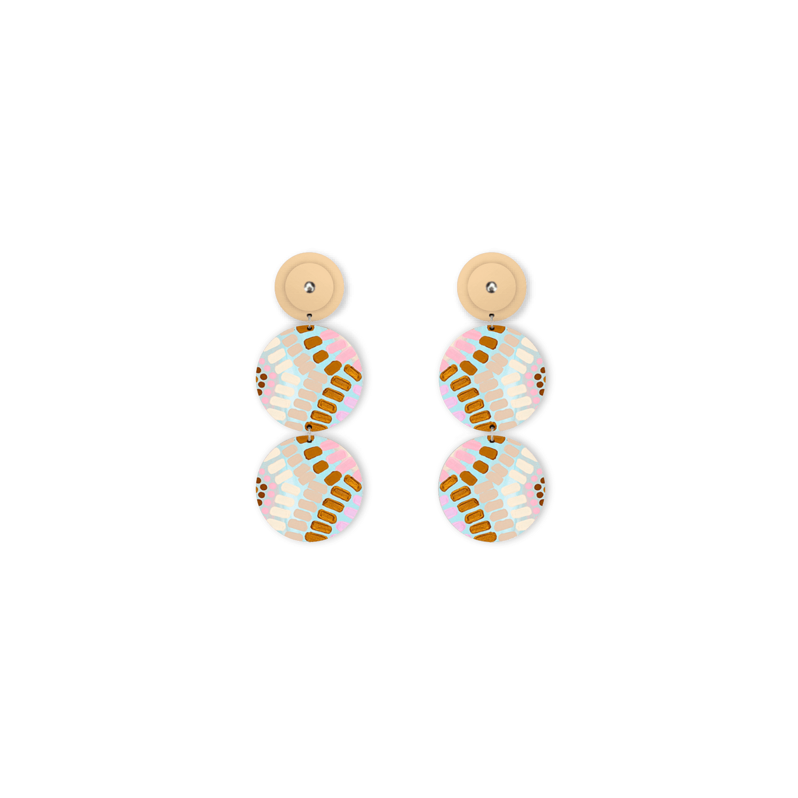 Natalie By Natalie Jade Layered Tria Circle Stud Earrings