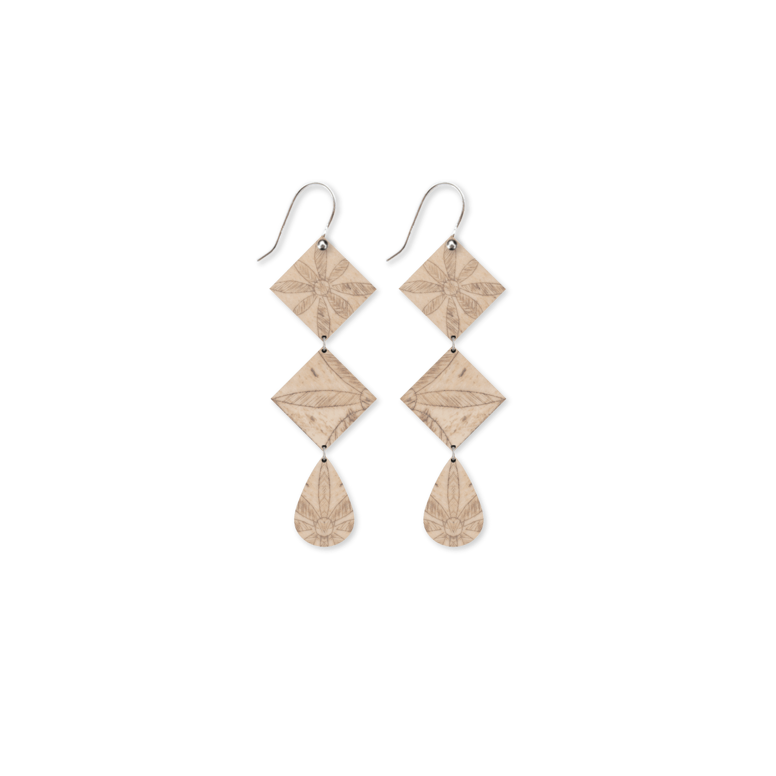 Museums of History NSW Artifacts Diamond Duo Drop Earrings