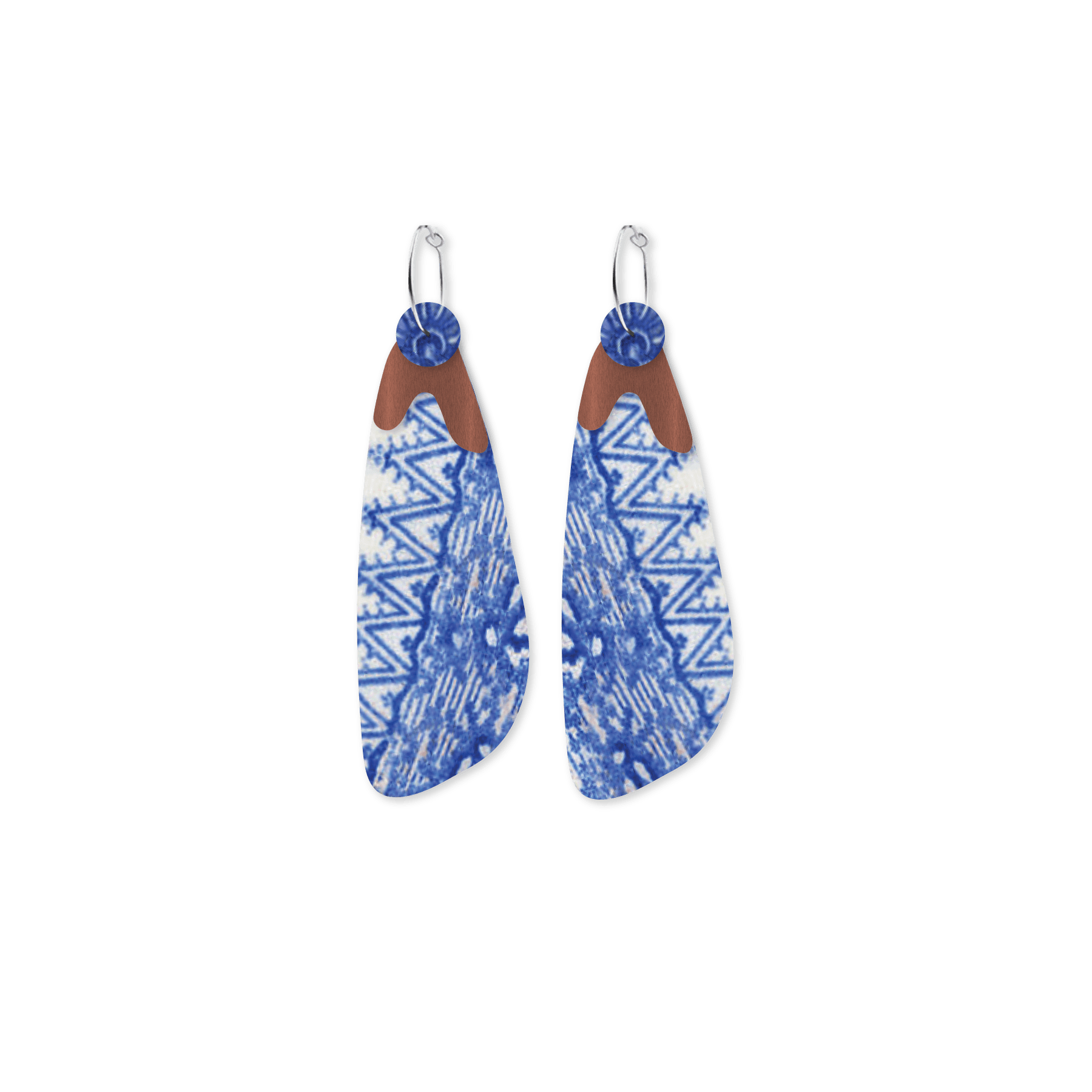 Museums of History NSW Ceramic Layered Paddle Hoop Earrings