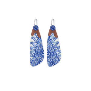 Museums of History NSW Ceramic Layered Paddle Hoop Earrings