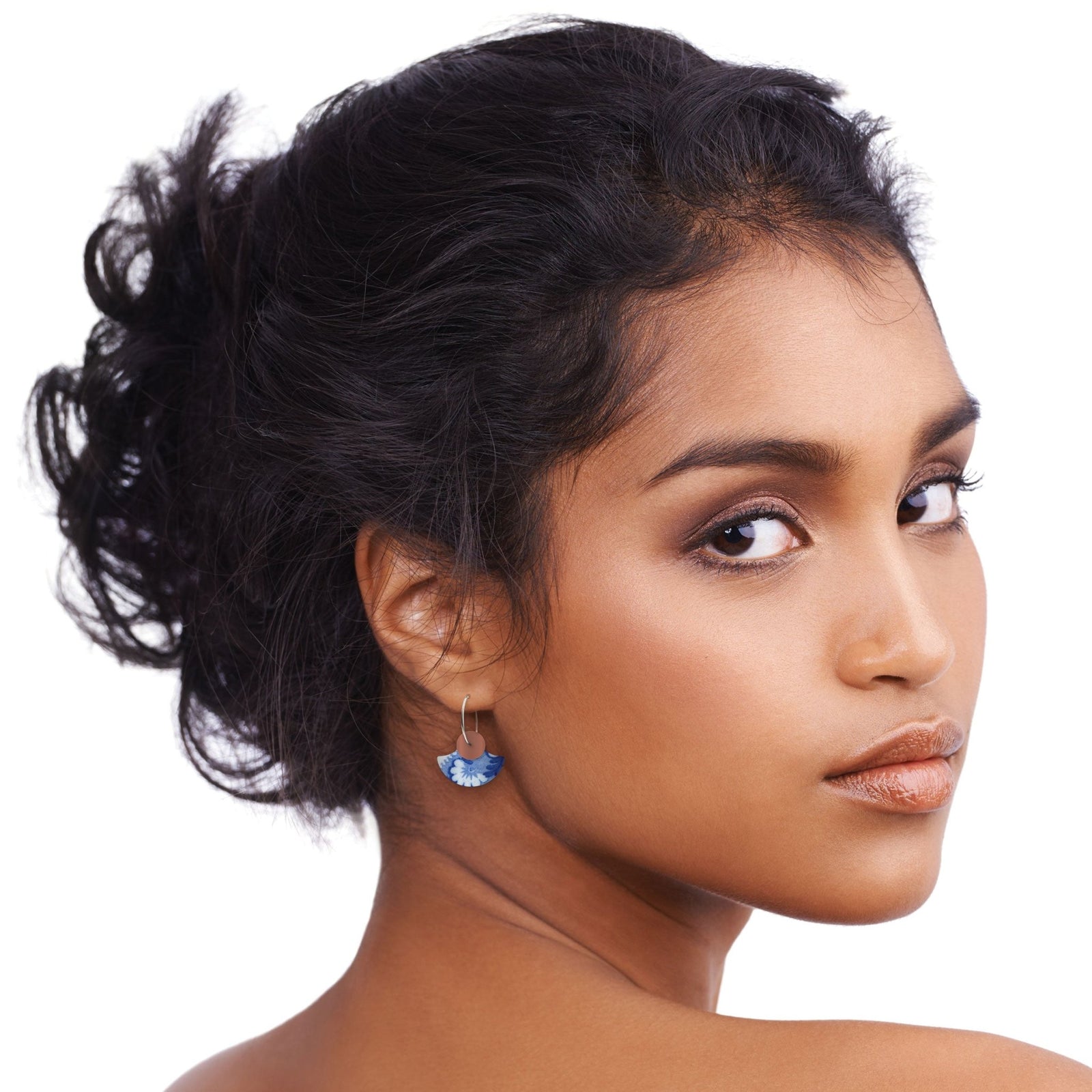 Museums of History NSW Ceramic Layered Mini Pagoda Hoop Earrings