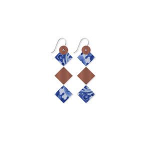 Museums of History NSW Ceramic Triple Diamond Drop Earrings