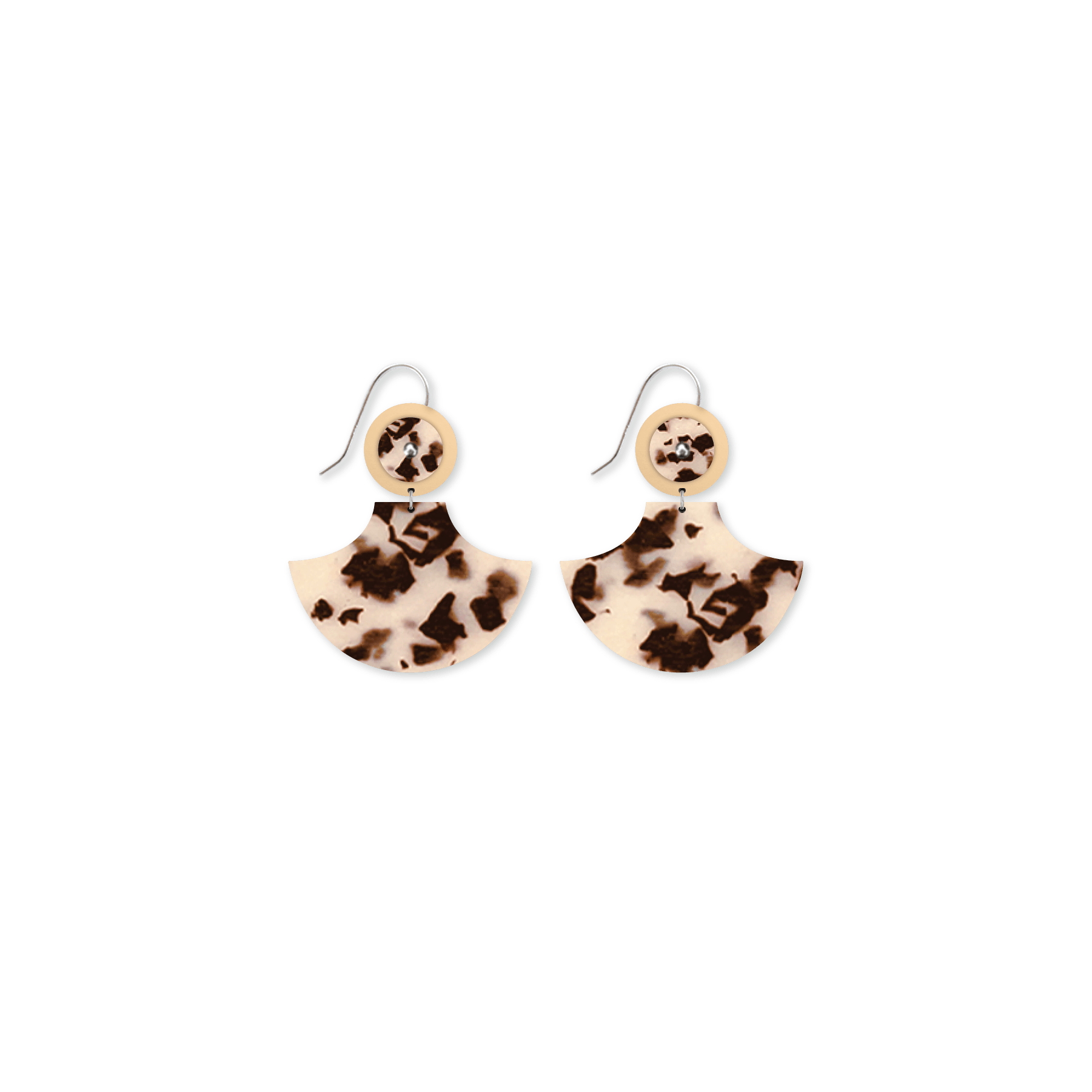 Ivory Tortoise Layered Pagoda Drop Earrings
