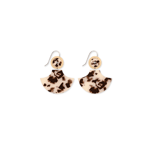 Ivory Tortoise Layered Pagoda Drop Earrings