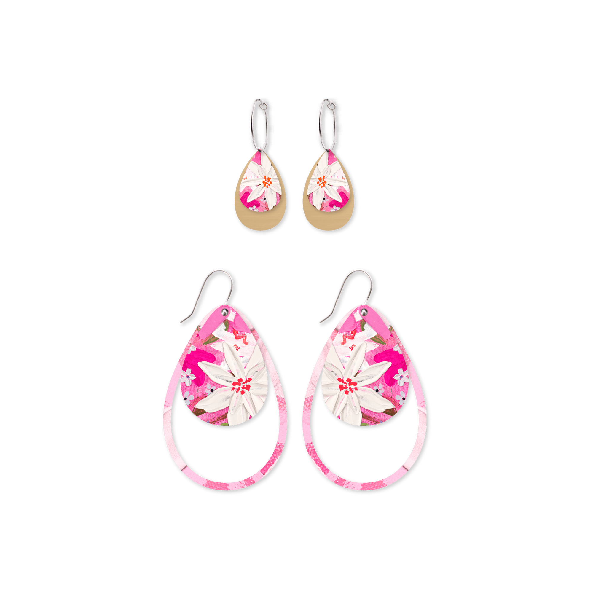 Kelsie Rose Power Pink Duo Outline Tear Pack Earrings