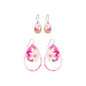 Kelsie Rose Power Pink Duo Outline Tear Pack Earrings