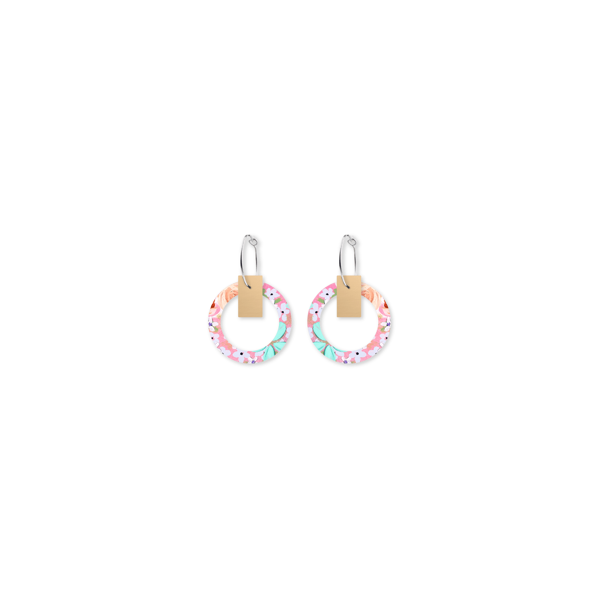 Kelsie Rose Whimsical Blooms Small Orbit Hoop Earrings