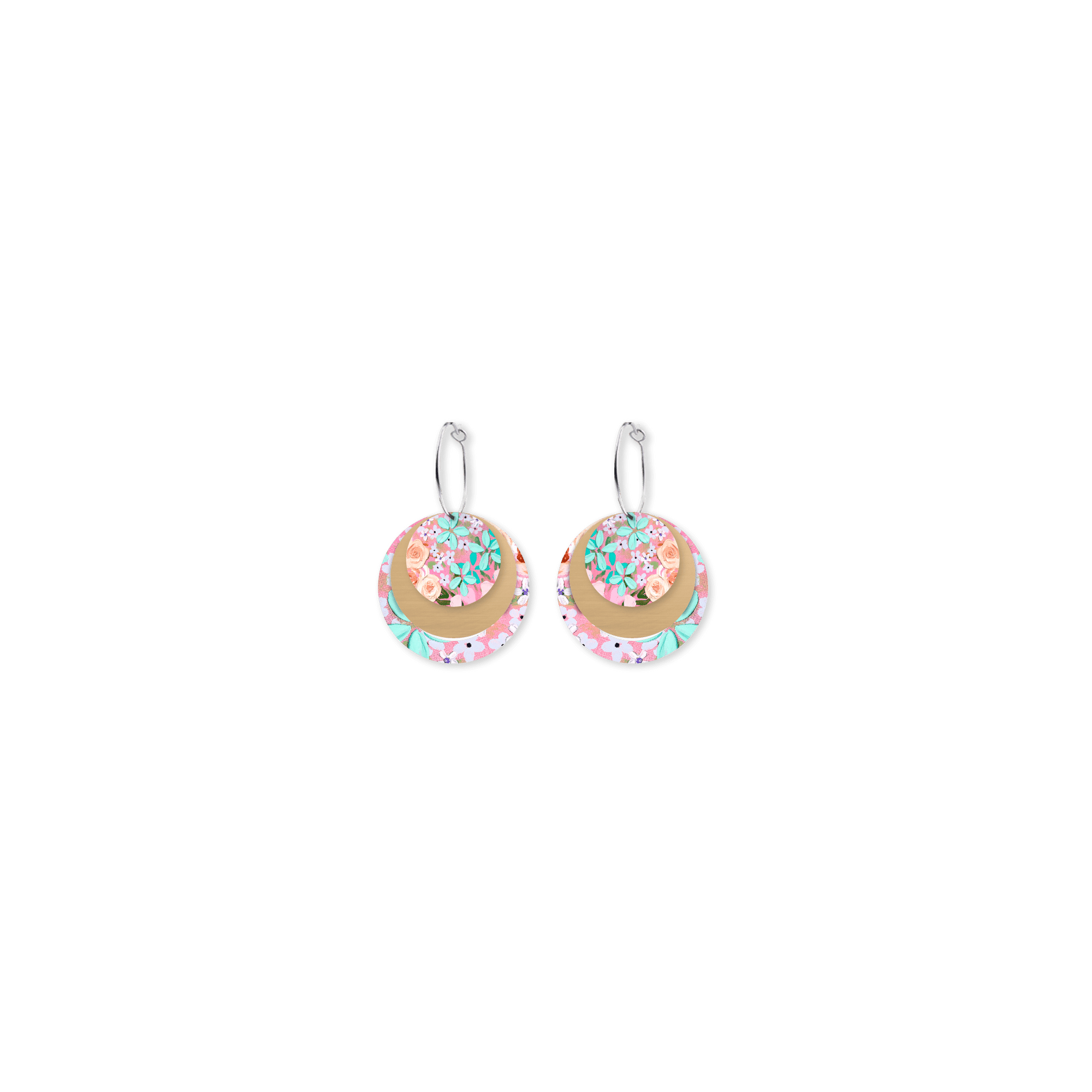 Kelsie Rose Whimsical Blooms Three Circle Hoop Earrings