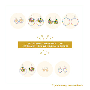 Miss Moresby Paradiso Duo Circles Pack Earrings