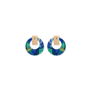 Van Gogh Irises Layered Small Retro Stud Earrings