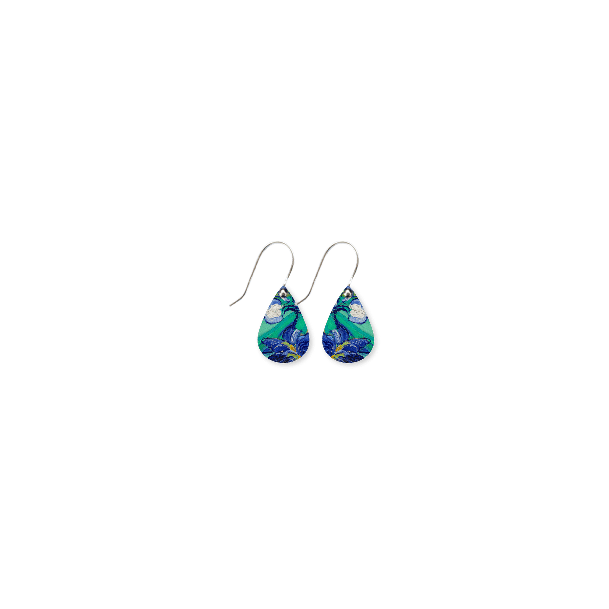 Van Gogh Irises Mini Tear Drop Earrings