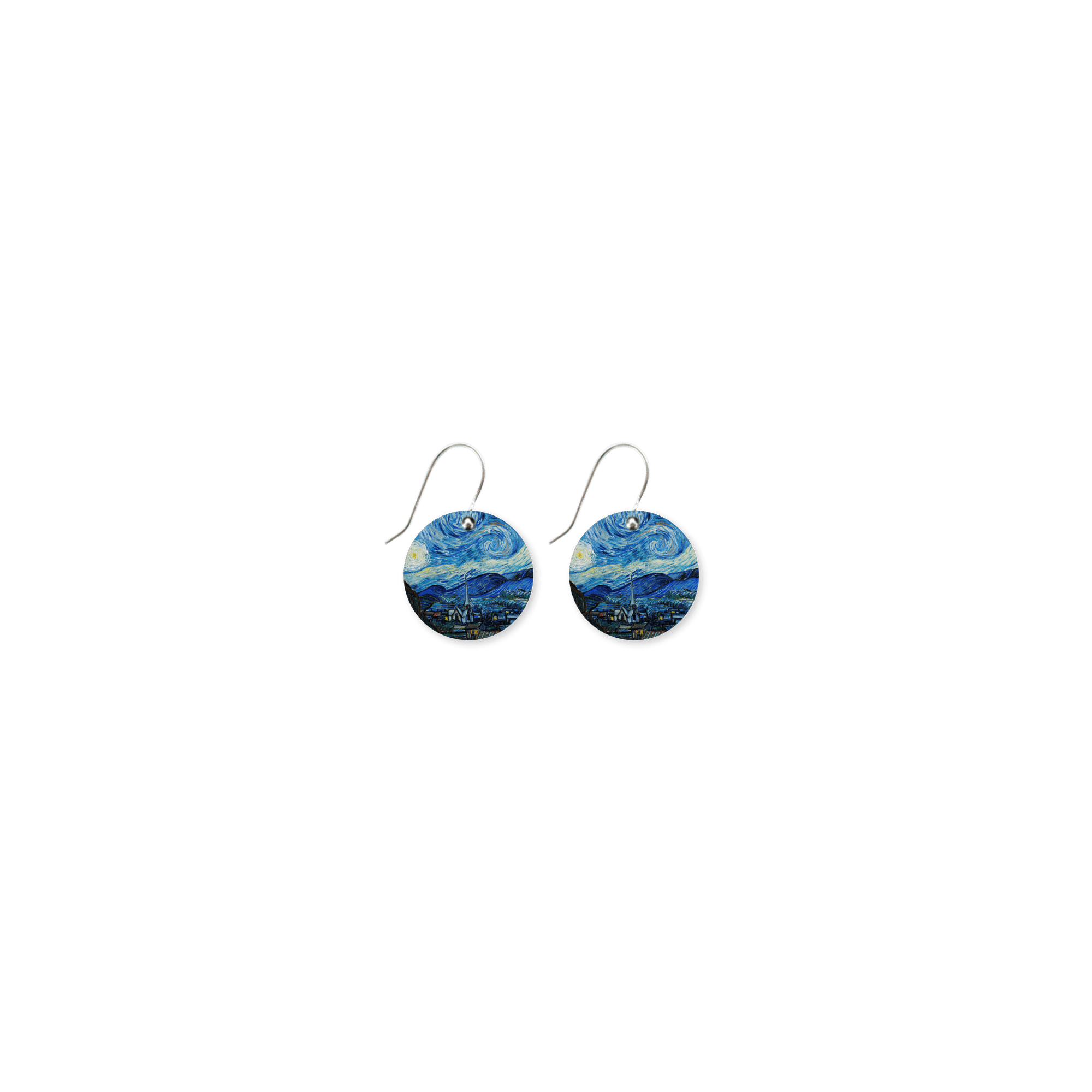 Van Gogh Starry Night Circle Drop Earrings