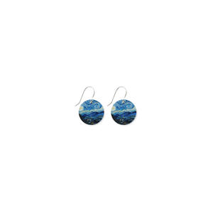 Van Gogh Starry Night Circle Drop Earrings