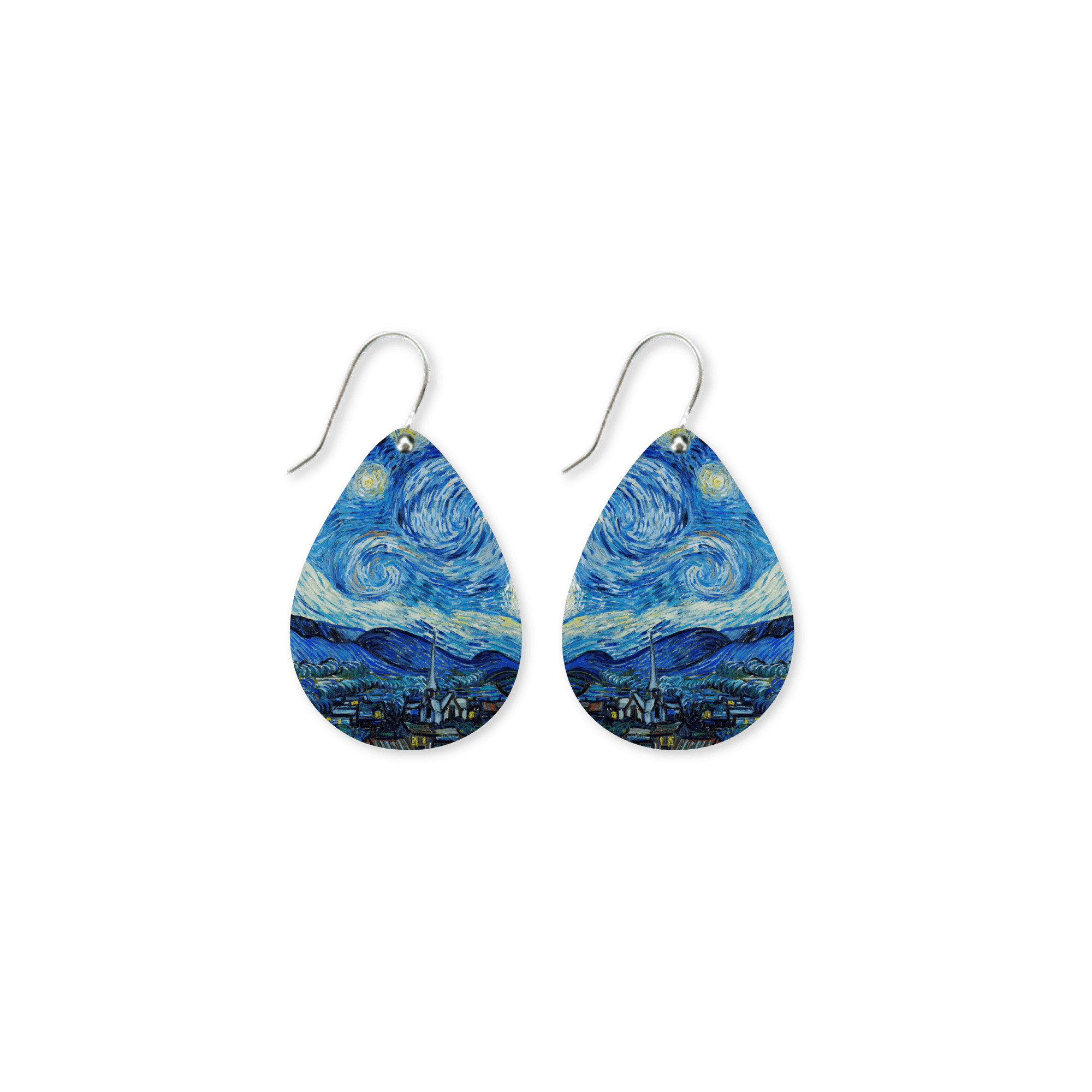 Van Gogh Starry Night Large Iconic Tear Drop Earrings