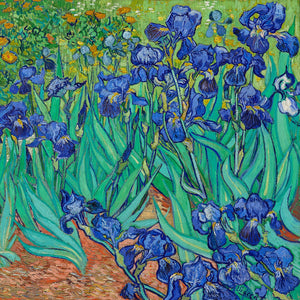 Van Gogh Irises Layered Fan Hoop Earrings